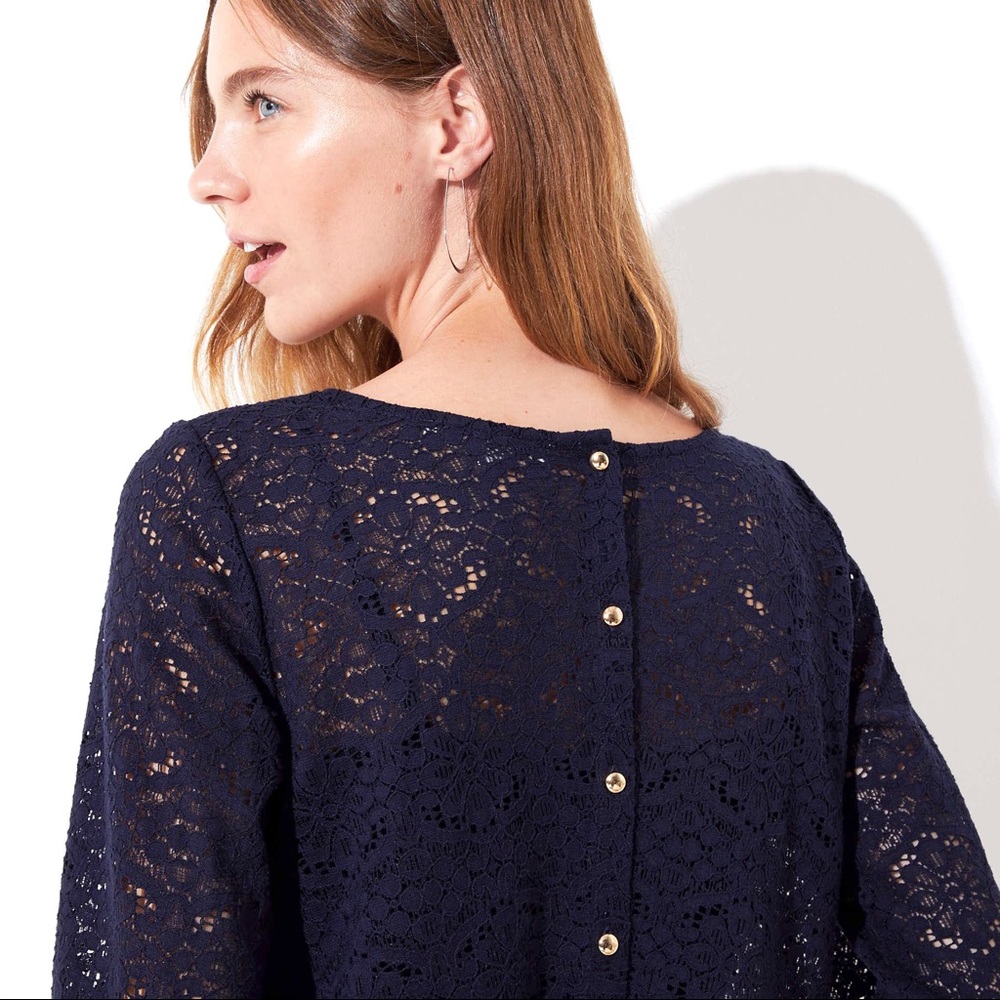 Loft Button Back Lace Top - image 3